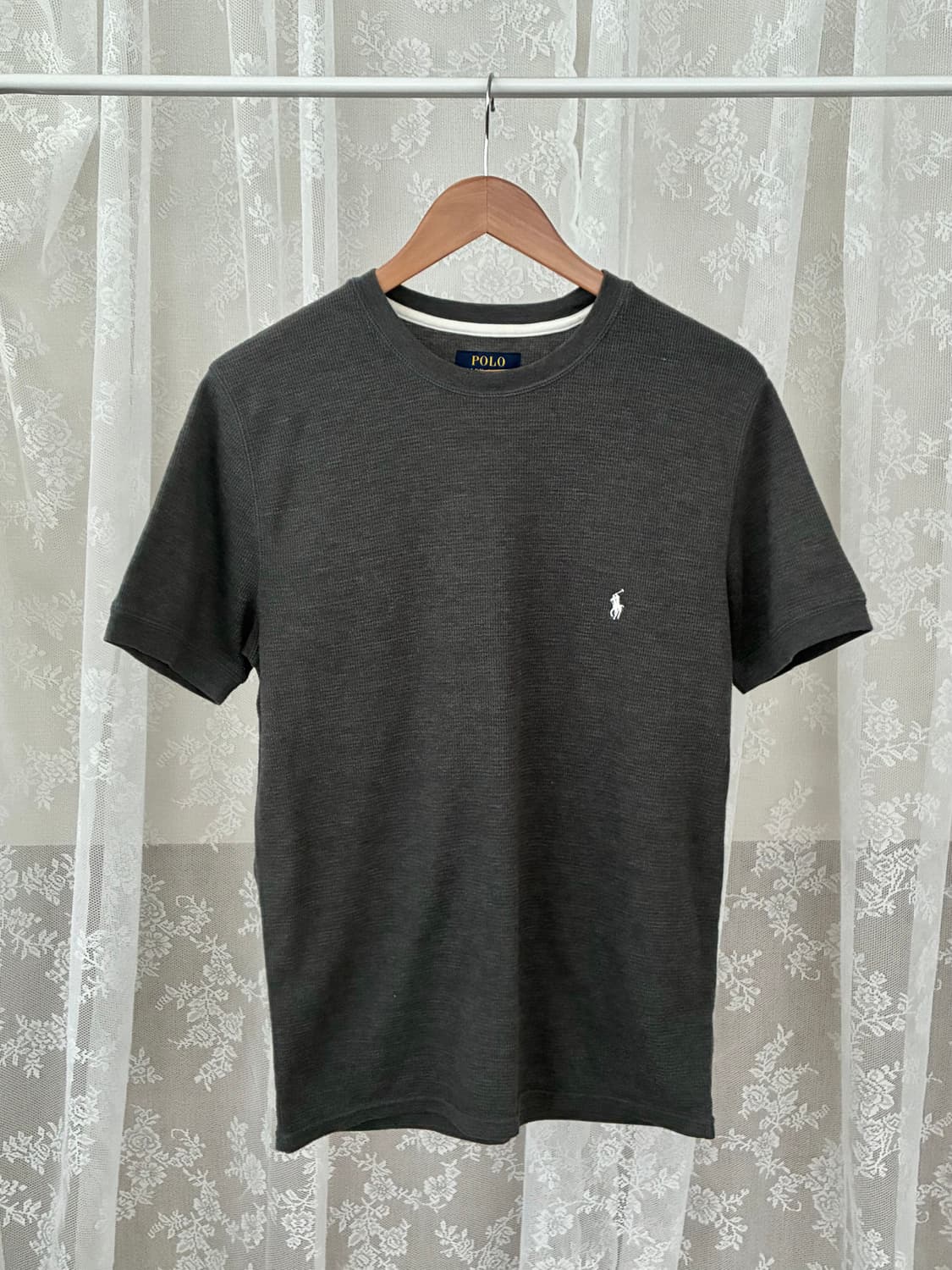 M) 폴로 랄프로렌 와플 반팔 티셔츠 그레이 상품이미지1
