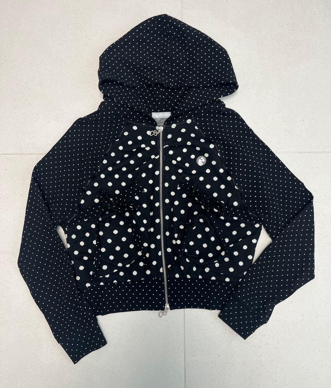 허그유어스킨 도트 빅 포켓 후드집업 상품이미지5