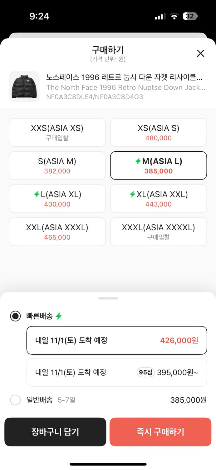 노스페이스 1996 레트로 눕시 해외판 (m) 상품이미지3