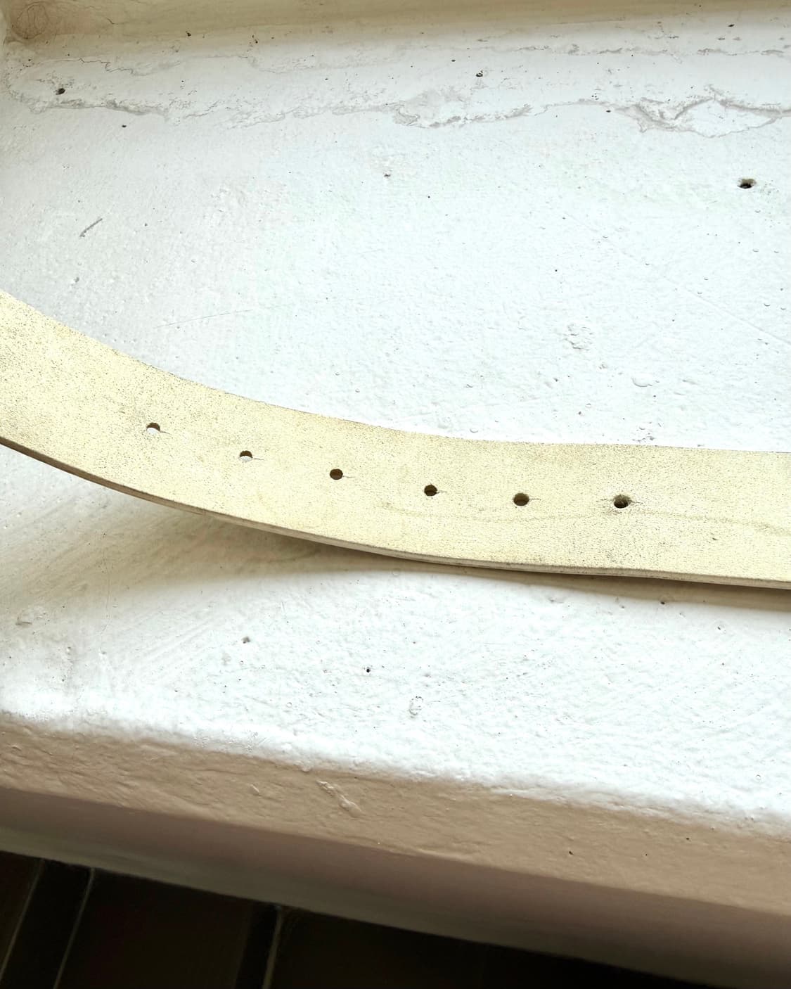 아르마니 익스체인지 화이트 리얼레더 벨트 상품이미지4