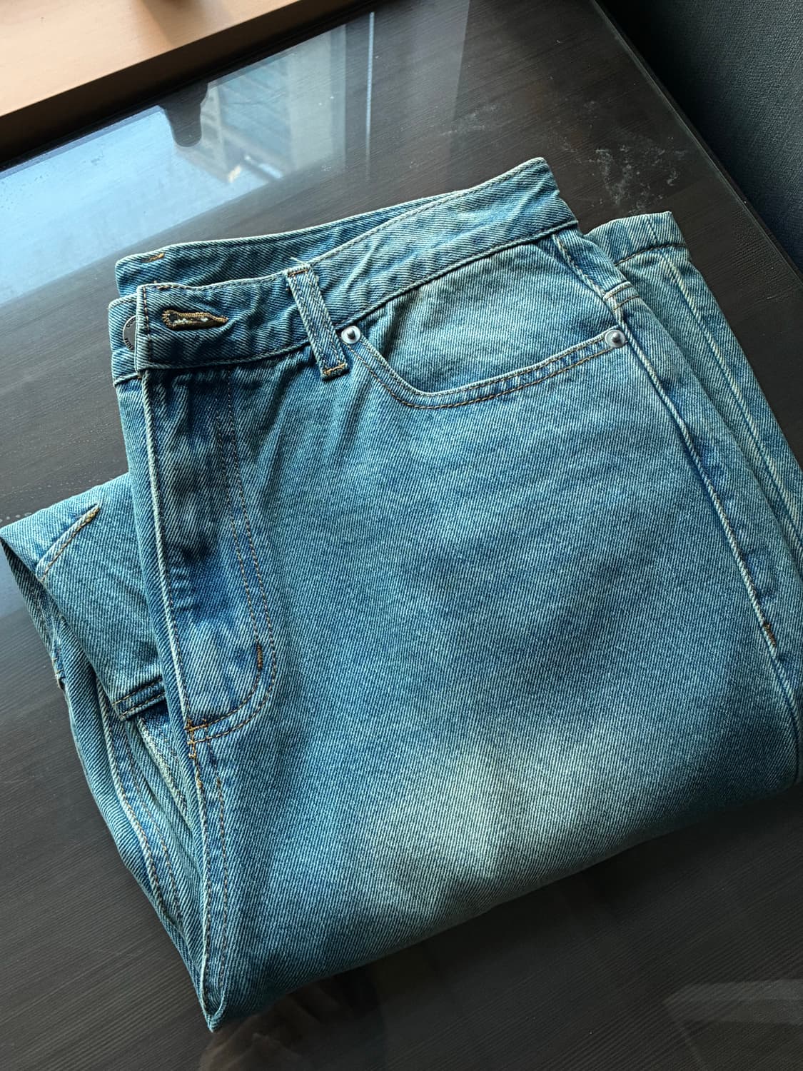 (XL) 아워데이즈 빈티지 프론트 포켓 카고 데님 팬츠 BLUE 상품이미지9