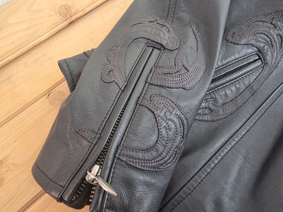 빈티지 할리데이비슨 라이더 자켓 레더 모터사이클 xl usa 고딕 상품이미지8