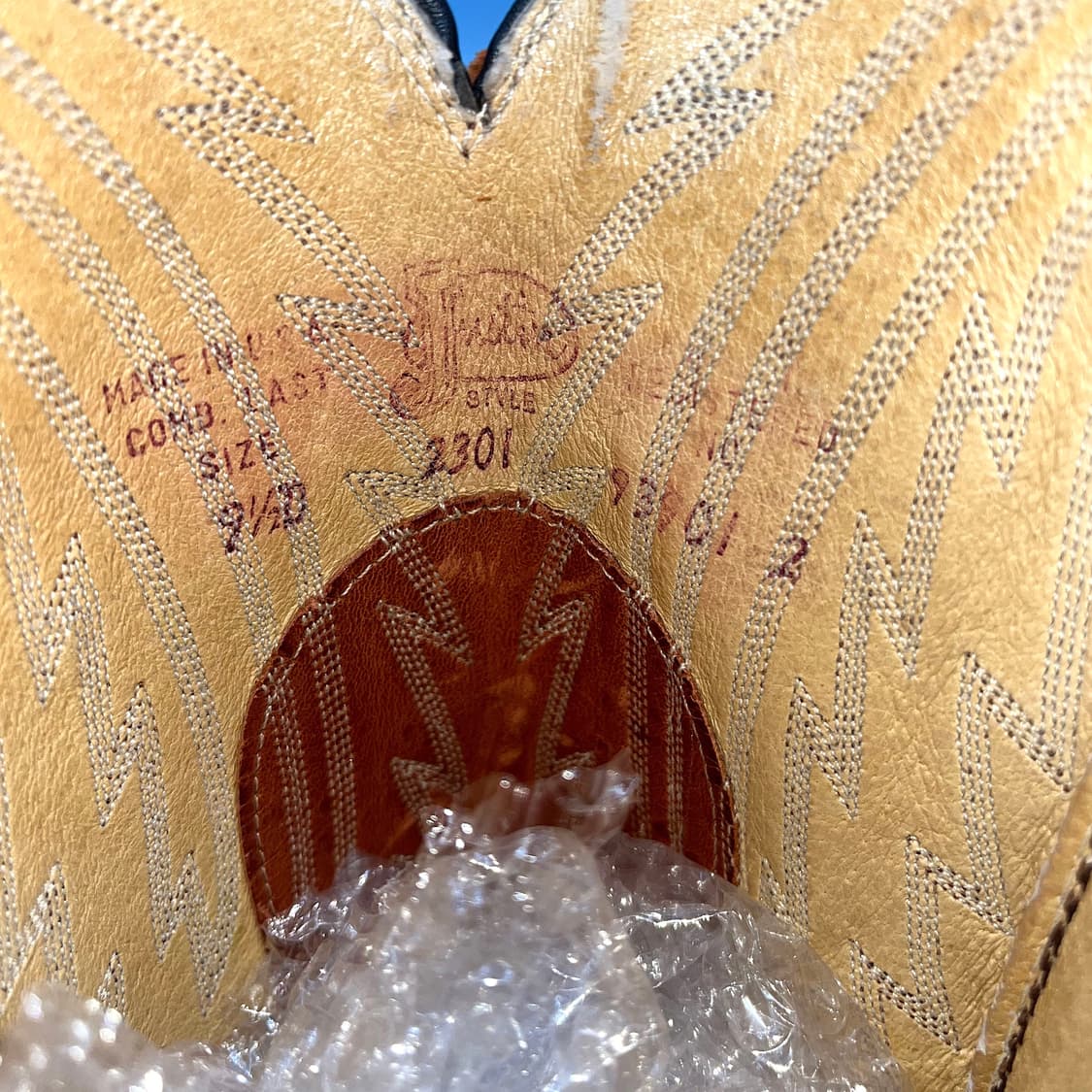 저스틴(Justin) 웨스턴 레더 부츠 9.5D(270-275) BT 상품이미지10