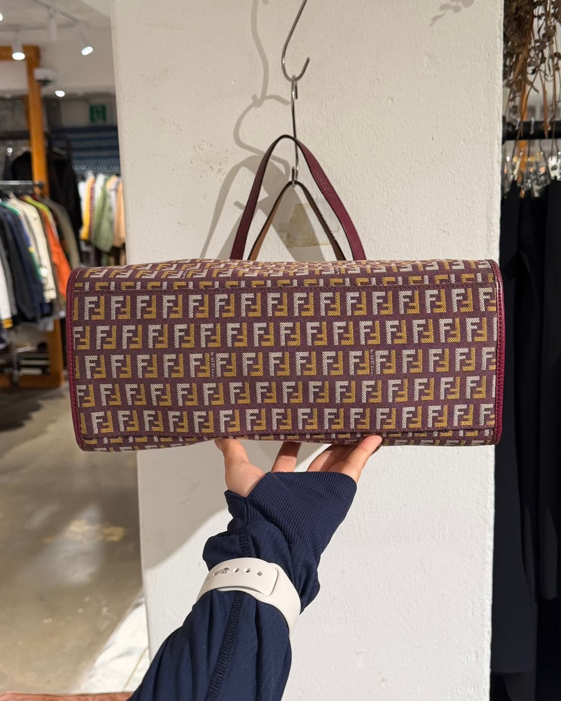 펜디 멀티컬러 주키노 캔버스 레더 트리밍 FF 토트백 상품이미지6