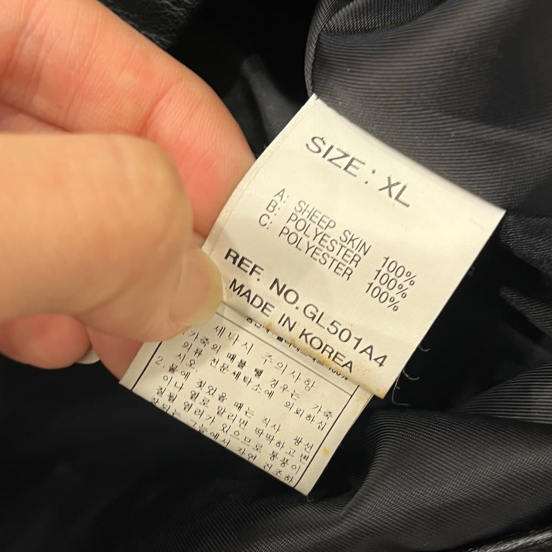 XL 빈티지 양가죽 싱글 레더 가죽 자켓 상품이미지6