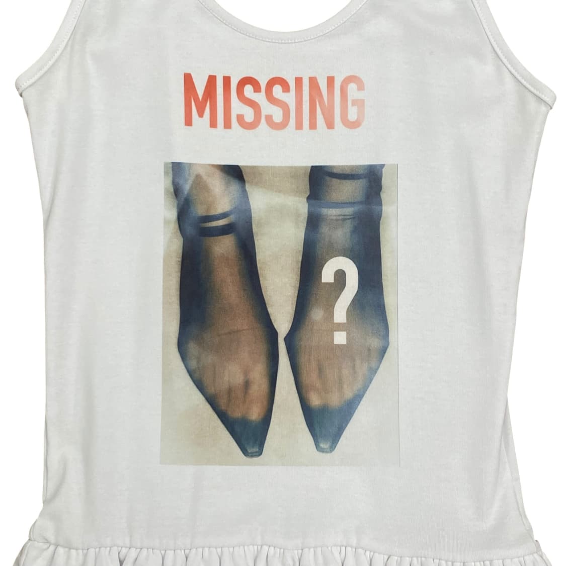 Missing Frill White Sleeveless Top  상품이미지5