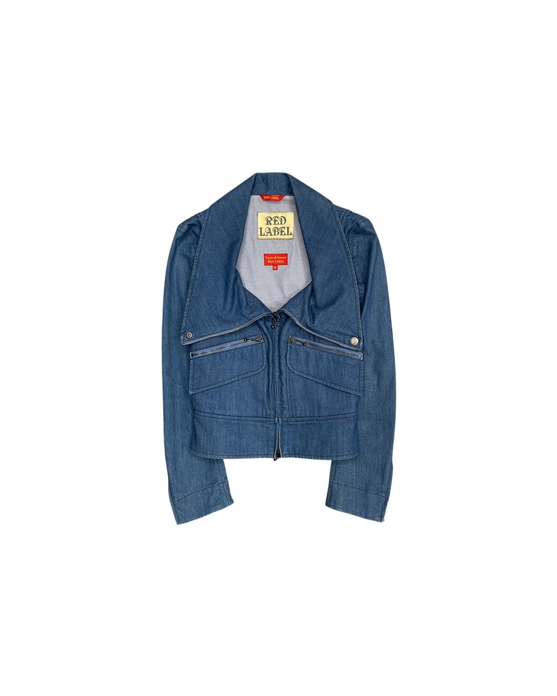 비비안 웨스트우드 레드라벨 09AW 지퍼 디테일 투웨이 데님 자켓 상품이미지5