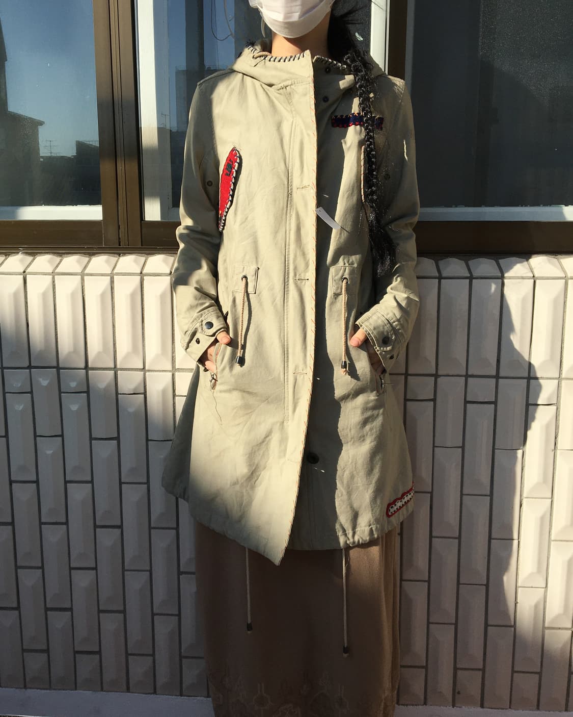 Stitch point high neck filed jacket 상품이미지8