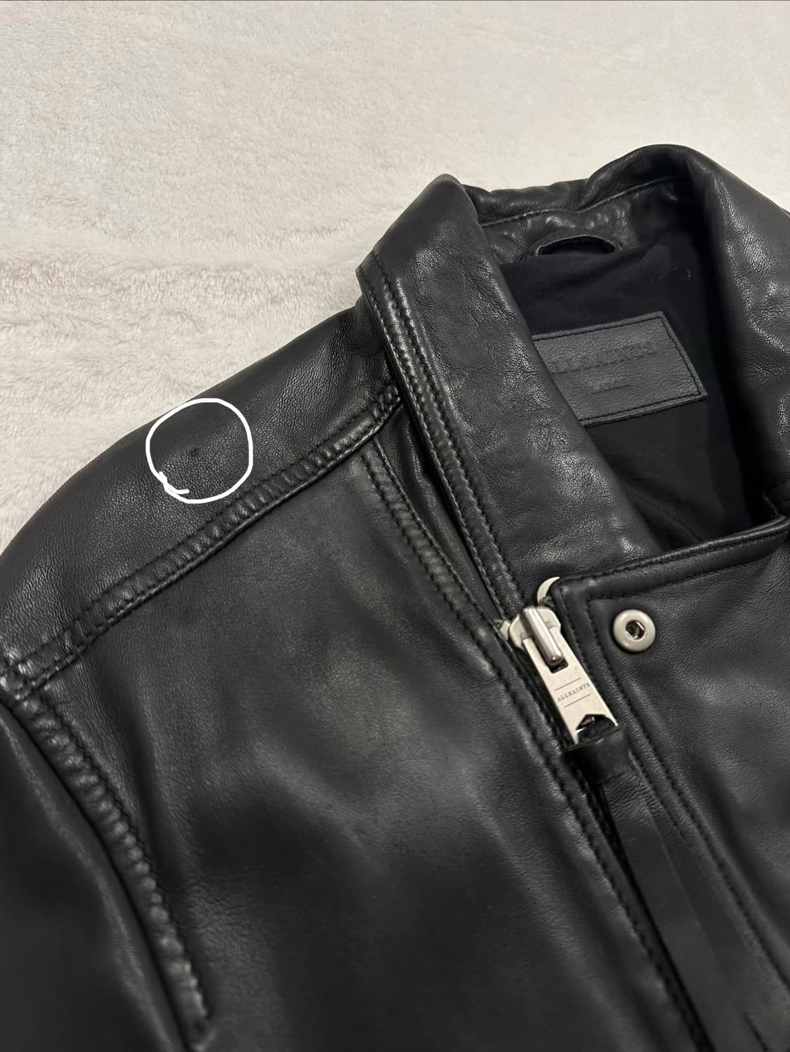 (L)올세인츠 클레이 리얼램스킨 바이커 자켓 상품이미지3