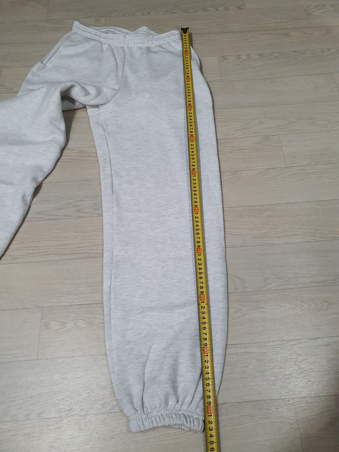 laa 스웨트 조거 팬츠 샘플 멜란지 화이트 상품이미지5