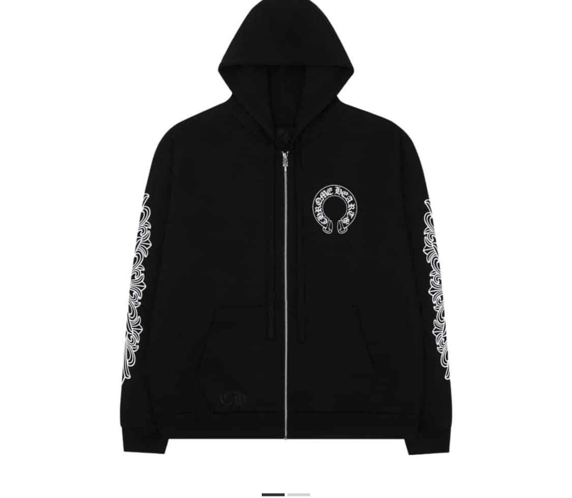 크롬하츠 홀스슈 플로랄 헤비웨이트 후드집업 XL 상품이미지2