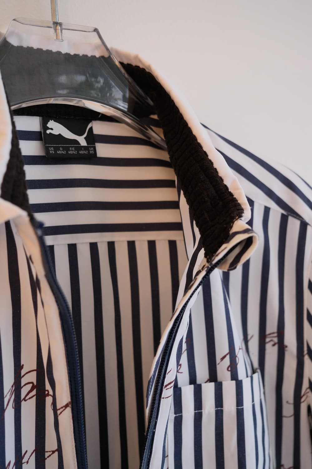 Lettering stripe zipper shirt jacket 상품이미지4