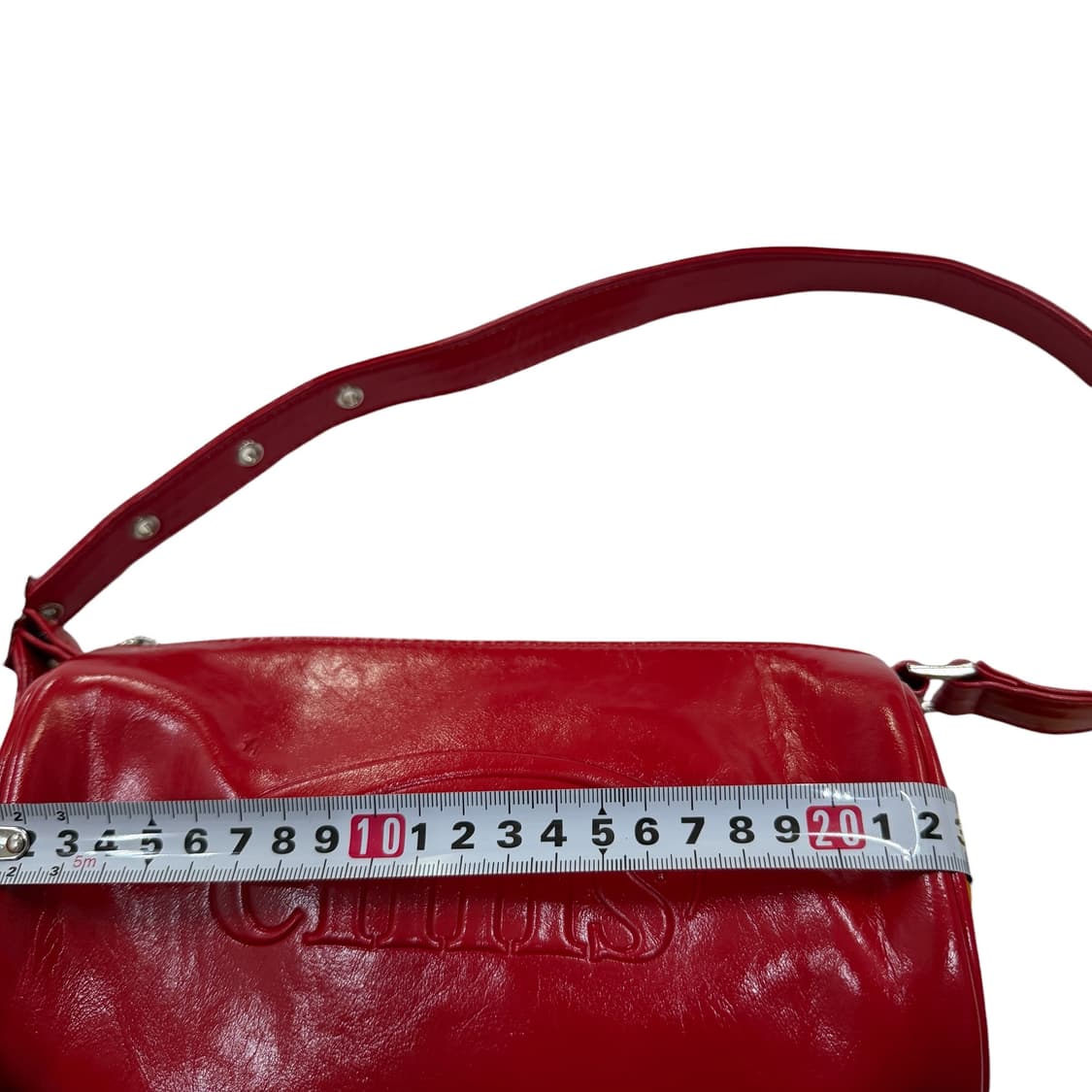 EMIS 이미스 엠보스드 배럴백 가방 레드 상품이미지6