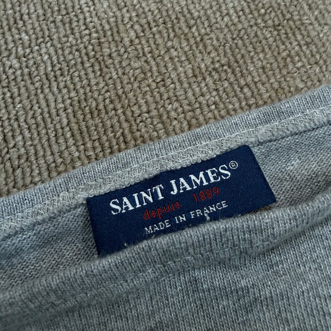 SAINTJAMES 세인트 제임스 길도 엘보패치 티셔츠 공용 상품이미지2