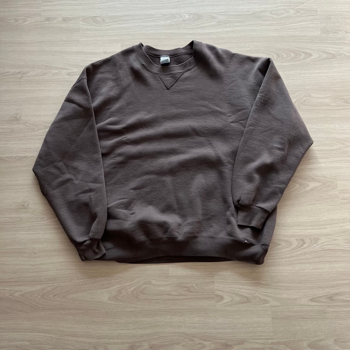 [2XL] 90s 빈티지 러셀 스웻셔츠 맨투맨 초코브라운 상품이미지1