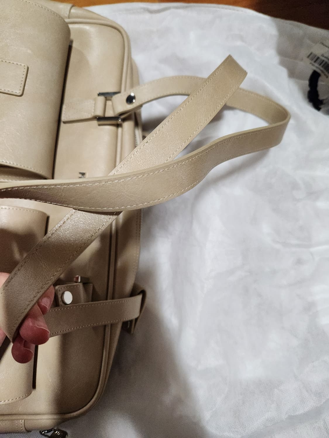 필인더블랭크 숄더백 오트밀 상품이미지6