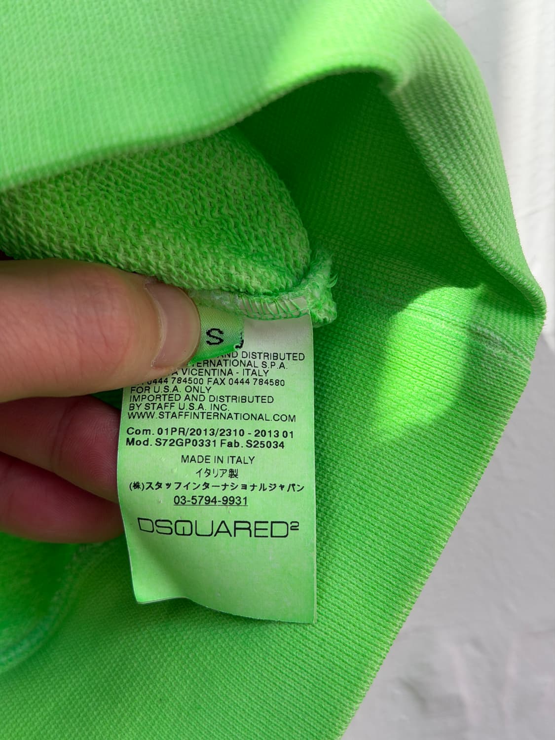 Dsquared2 디스퀘어드 그린 브이넥 스웨트셔츠 S 상품이미지6