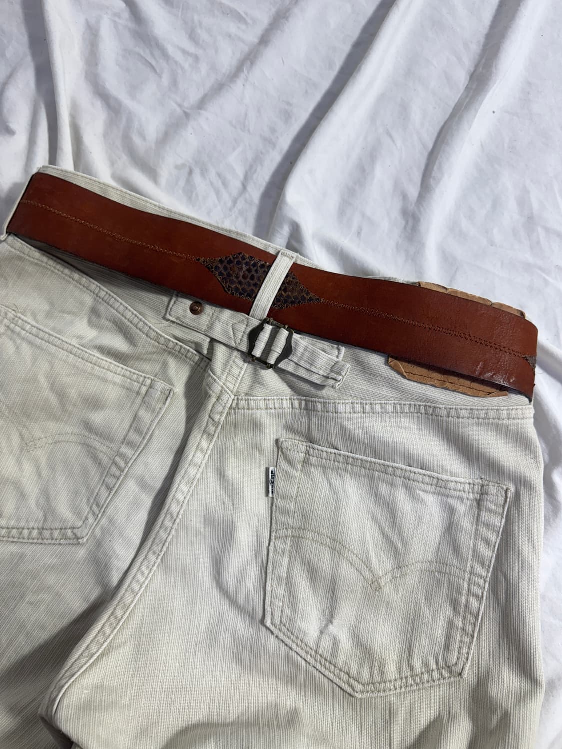 빈티지 파이톤 레더 벨트 y2k 상품이미지2