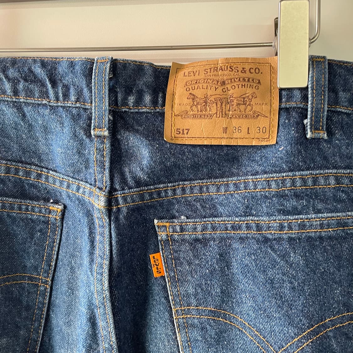 90s 리바이스 517 오렌지탭 부츠컷 데님팬츠 USA  상품이미지8