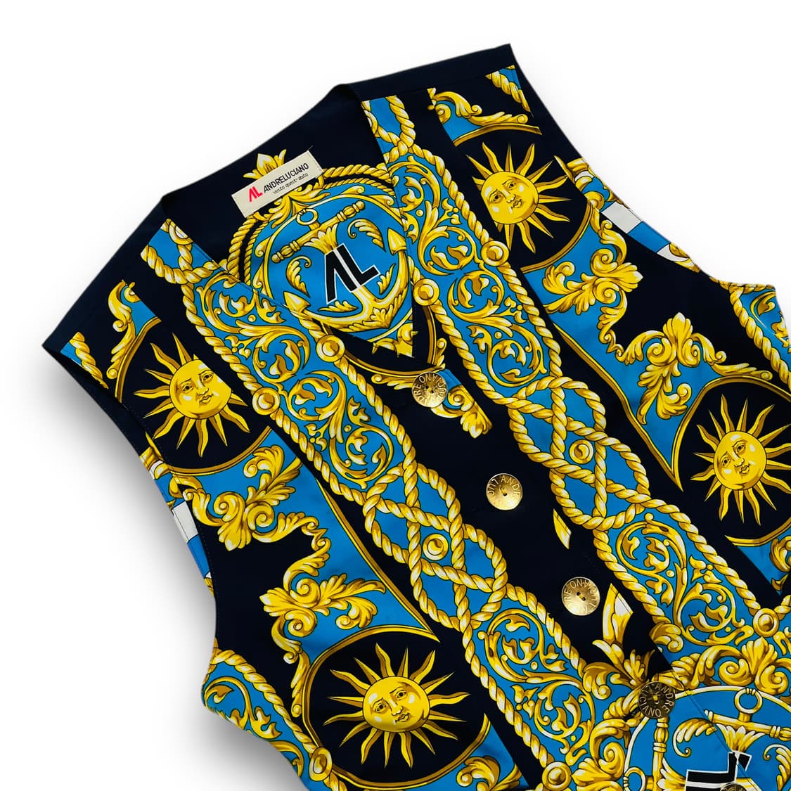 안드레루치아노 90s 바로크 수바주 패턴 베스트/조끼 상품이미지2