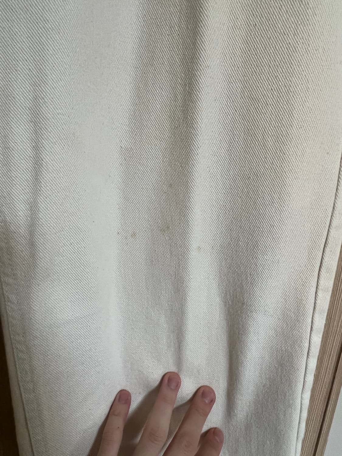 L 어널러코드 하프밴딩 와이드 크림진 상품이미지6