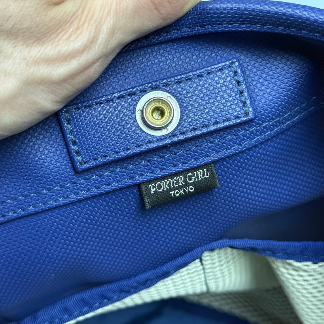 요시다포터 걸 토트백 블루/화이트 M 상품이미지7