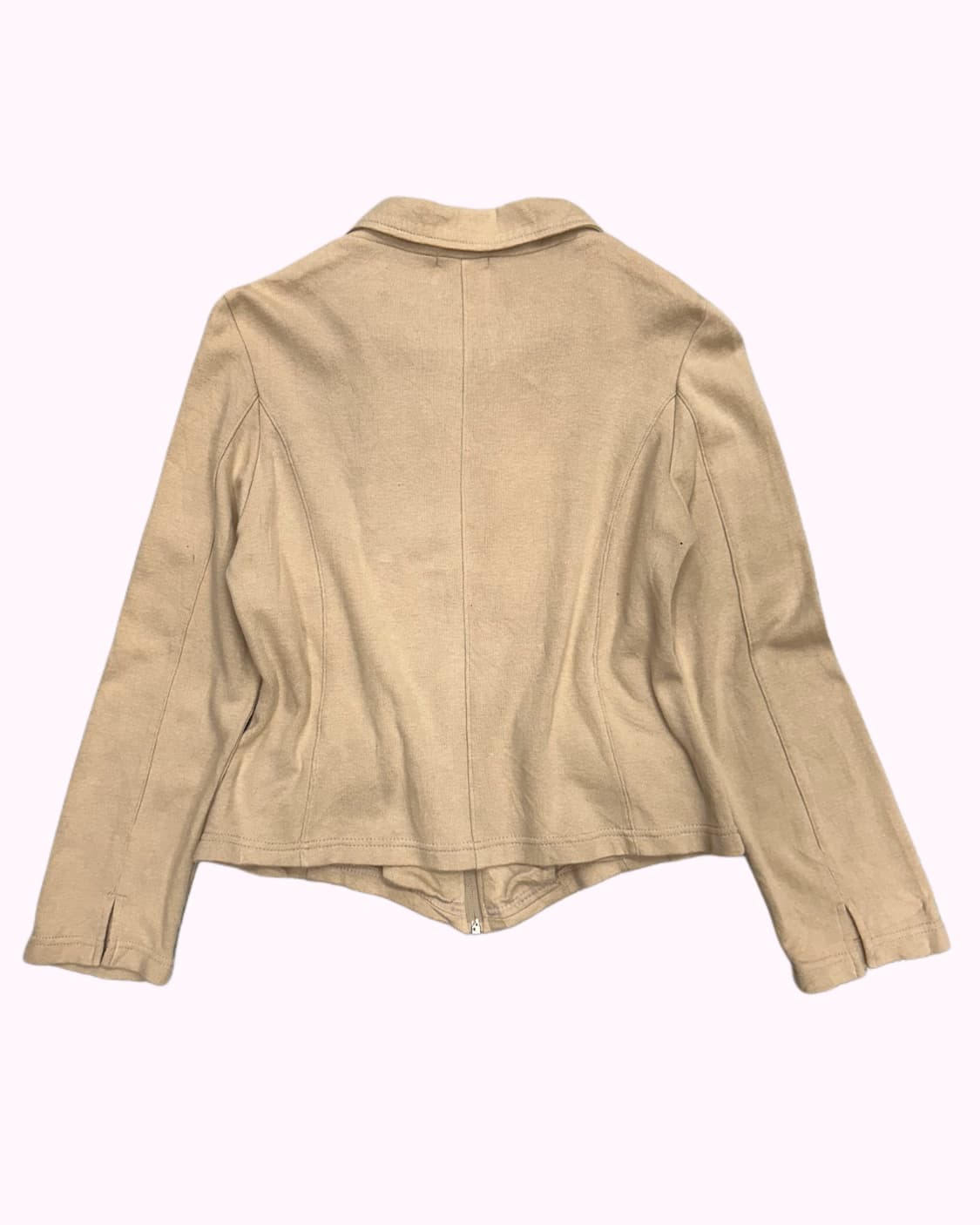 beige sweat zip-up jacket 상품이미지4