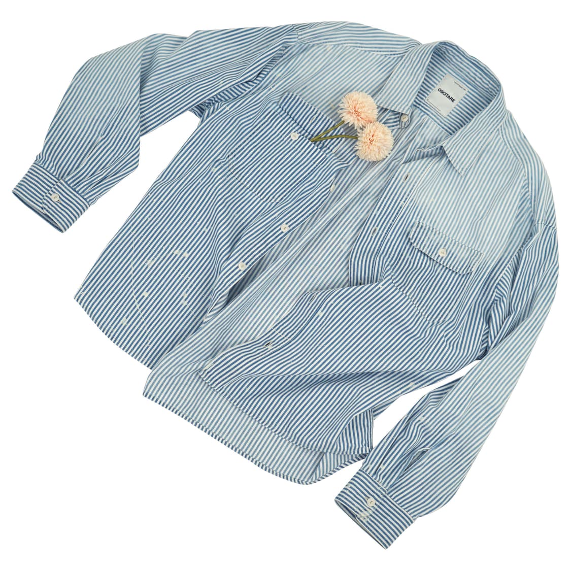 oscitare 빈티지 페이디드 히코리 셔츠 / 라이트 블루 / 1 상품이미지5