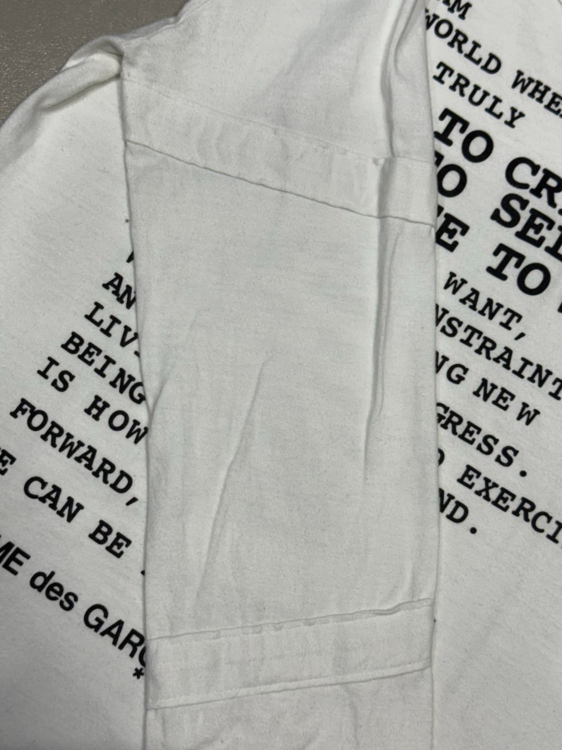 2009 꼼데가르송 자유를 향한 시 롱슬리브 티셔츠 상품이미지2