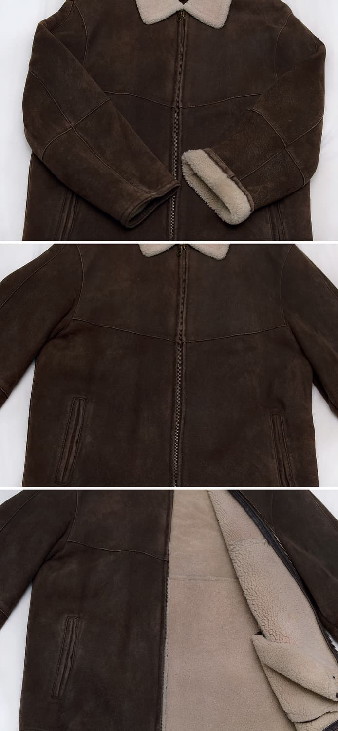 신세계 백화점 천연 양가죽 스웨이드 시어링 무스탕 코트 자켓 (100+) 상품이미지6