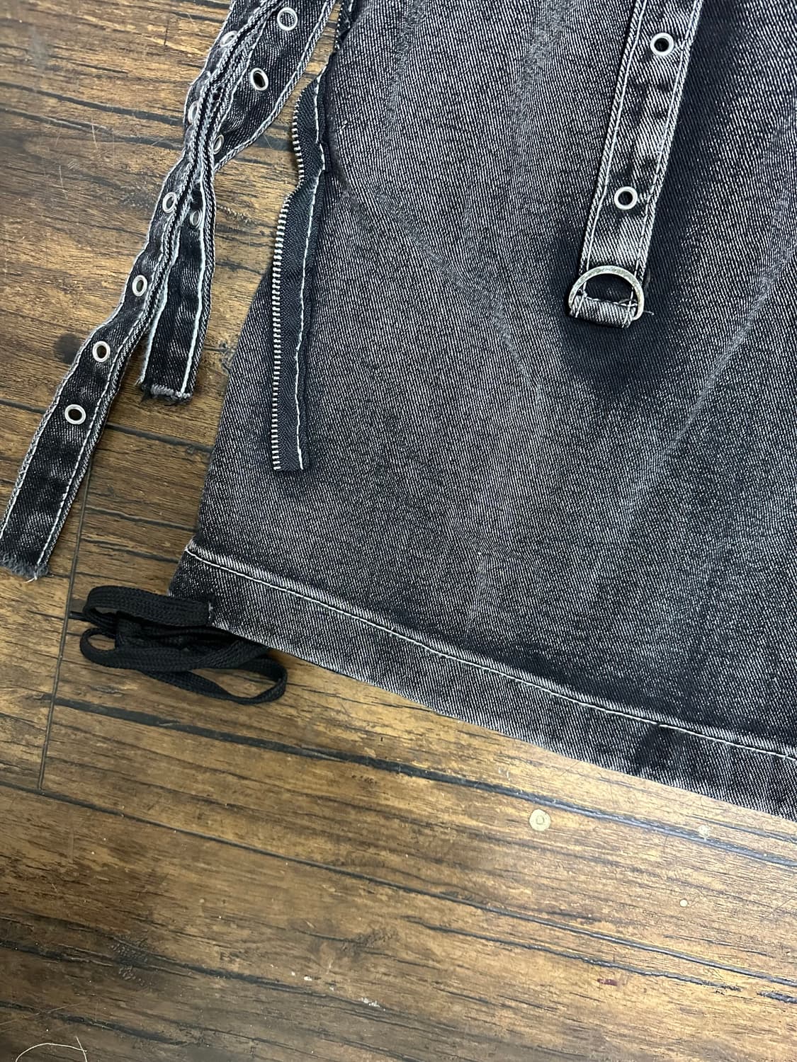 블랙 워싱 데님 카고 바지 30사이즈 상품이미지5