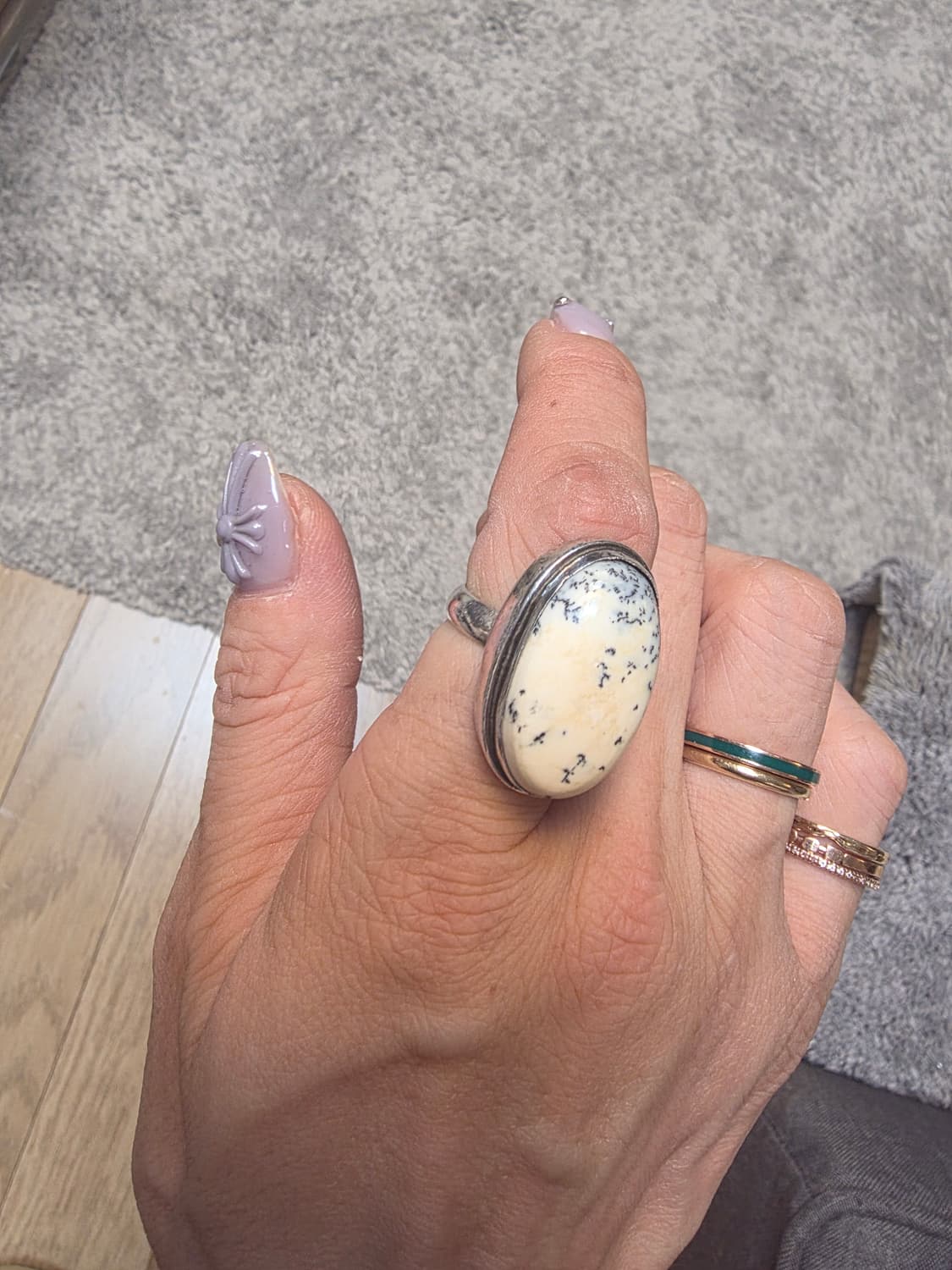 925 Silver 백송석 원석반지 상품이미지6