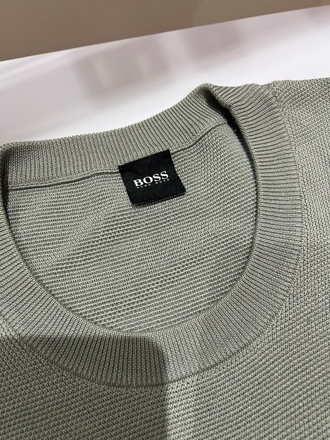 휴고 보스(hugo boss) 배색 라운드 니트 XXL 상품이미지6
