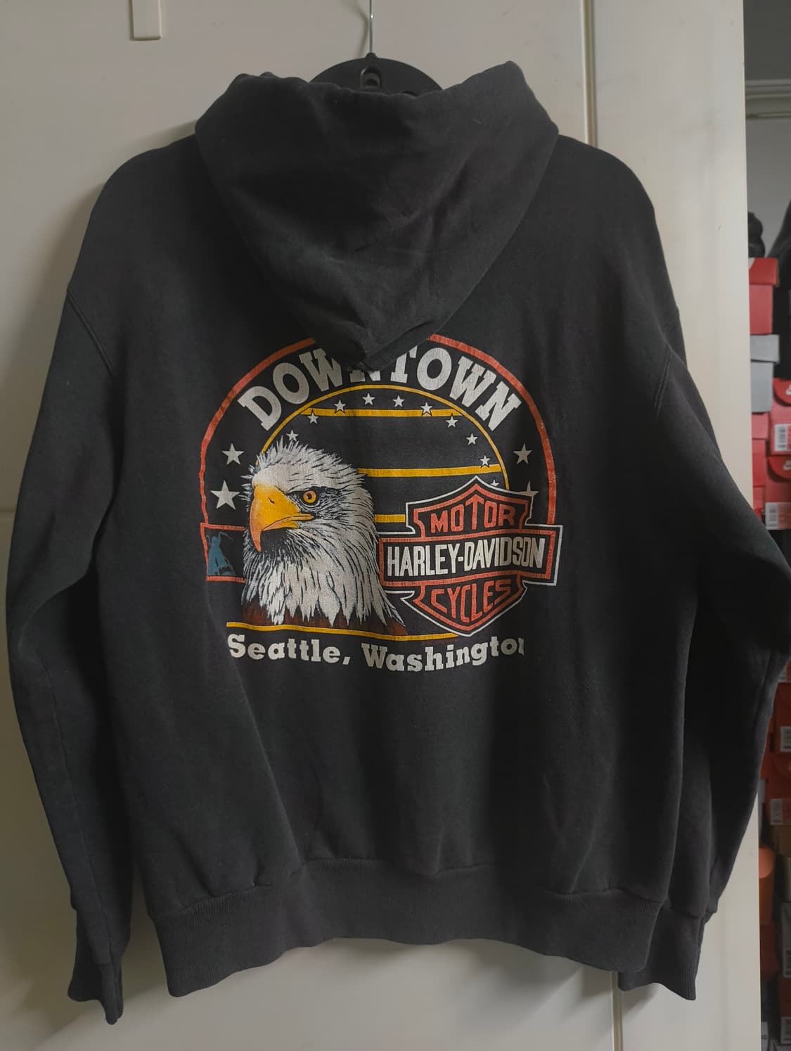 90s 할리데이비슨 후드집업 L 상품이미지2