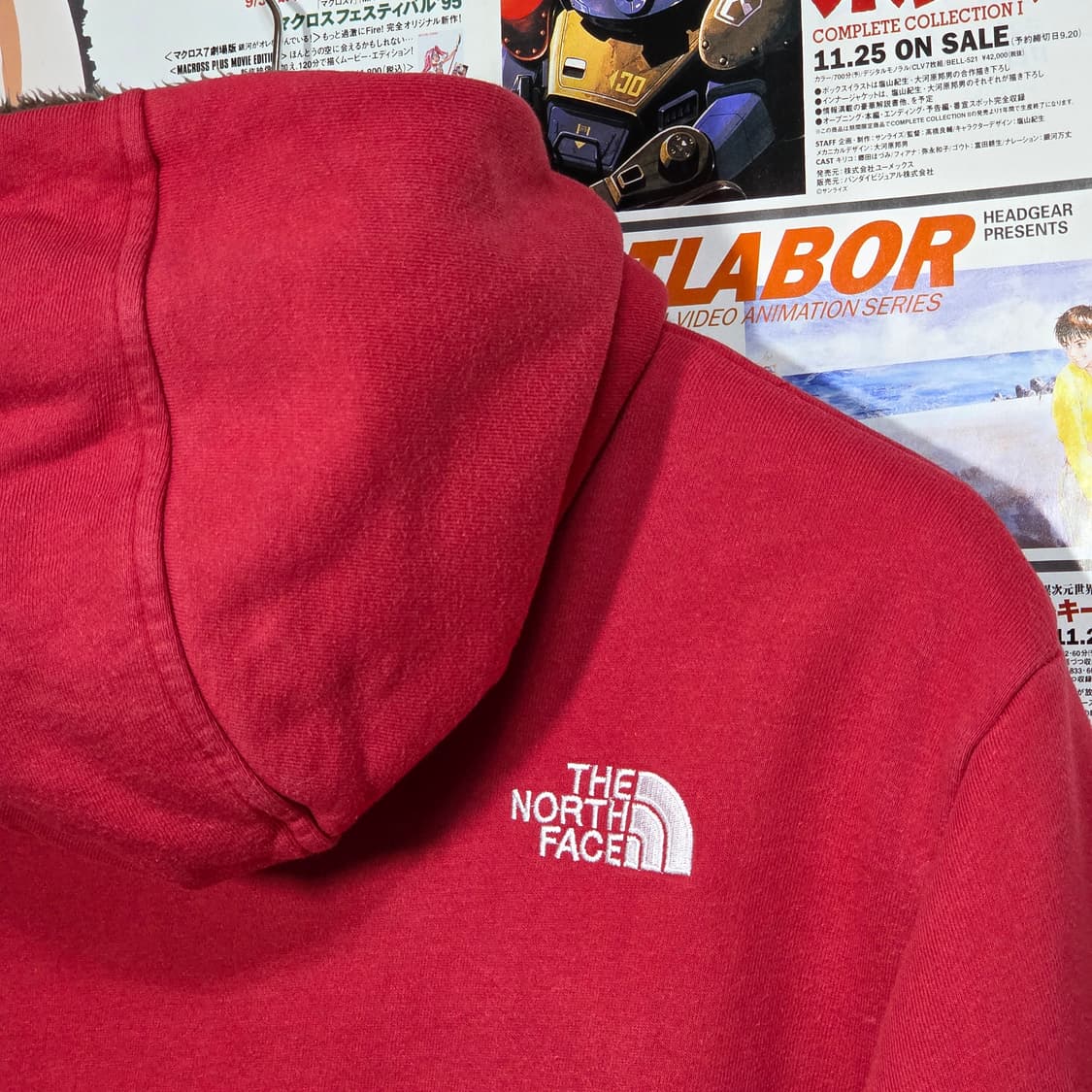 노스페이스 스웨이드 패치 레드 브라운 후드집업 상품이미지7