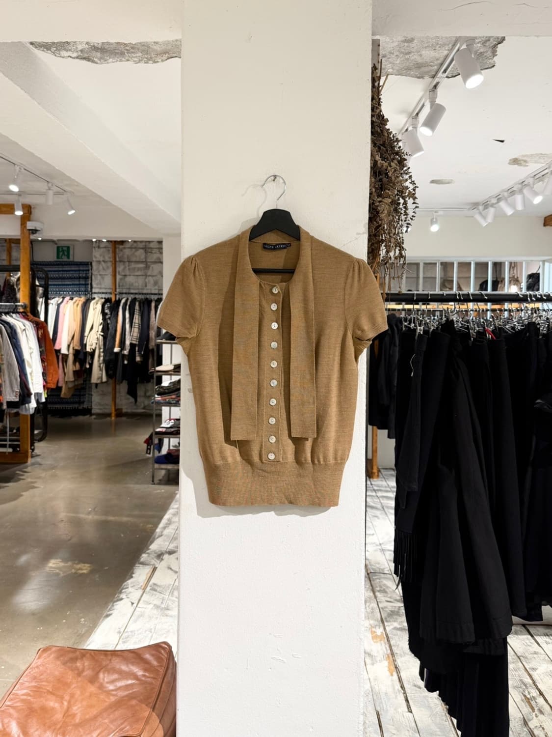 랄프로렌 베이지 리본 하프 가디건 상품이미지2