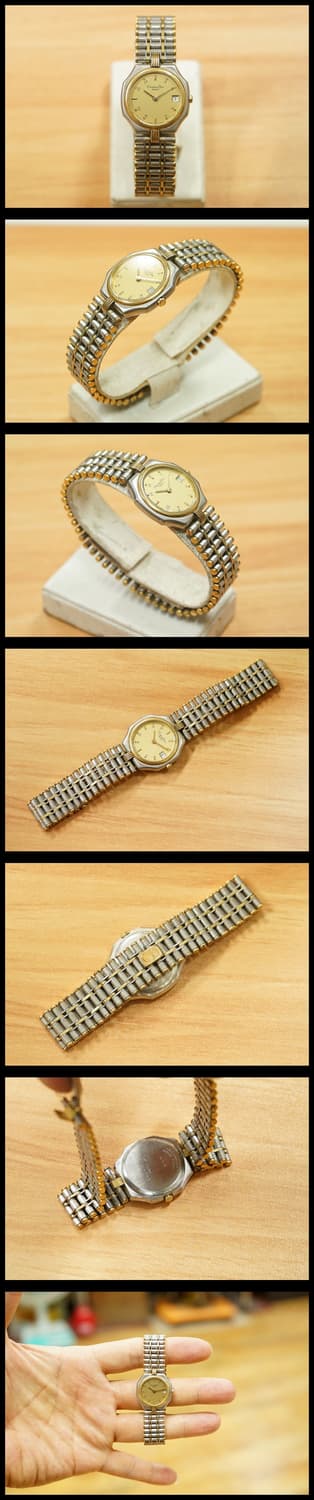 80s 크리스찬 디올 옥타곤 프레임 콤비 여성용 쿼츠 시계 상품이미지2