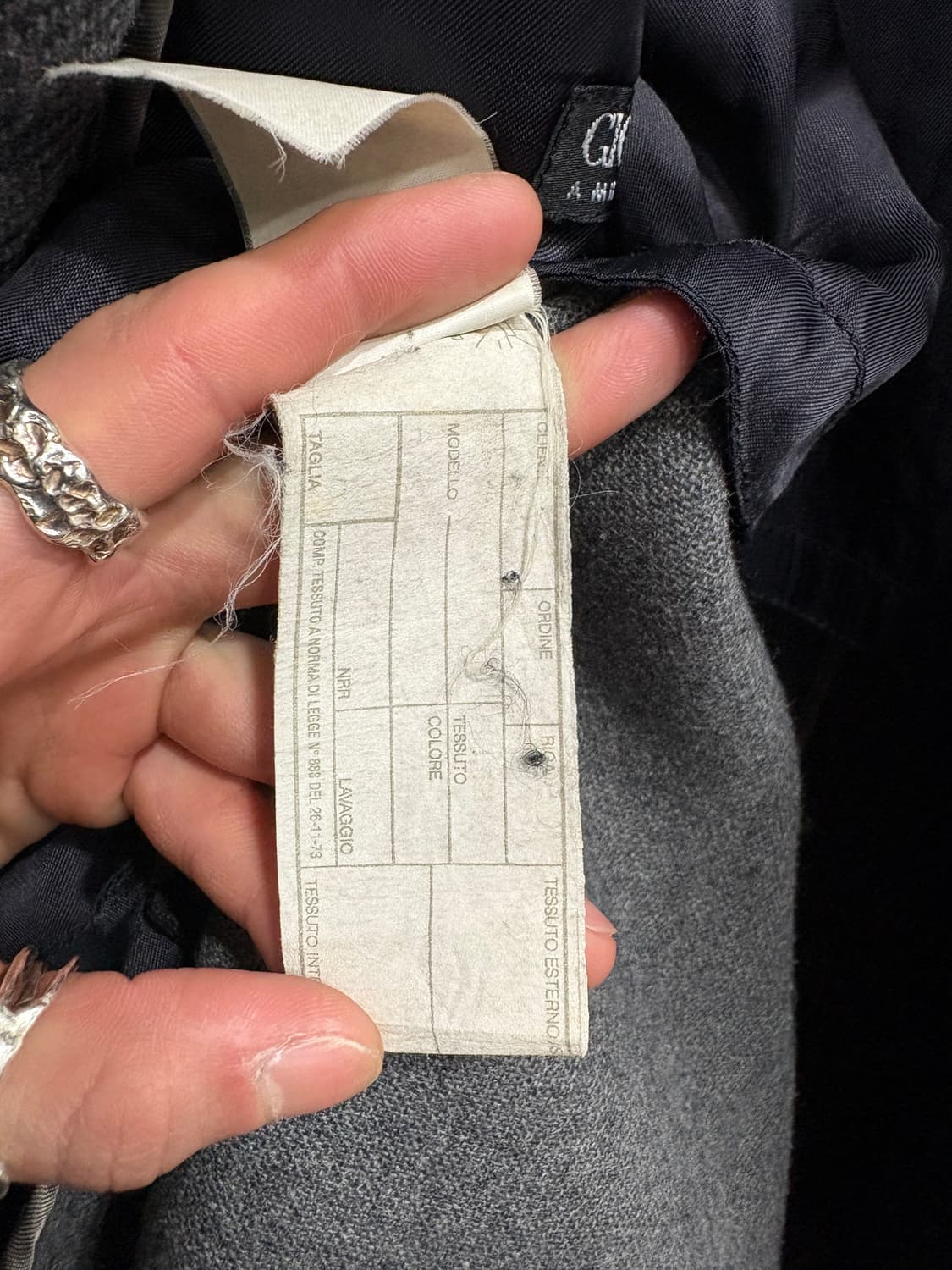 90's 조르지오 알마니 더블블레스티드 체크 코트 상품이미지7