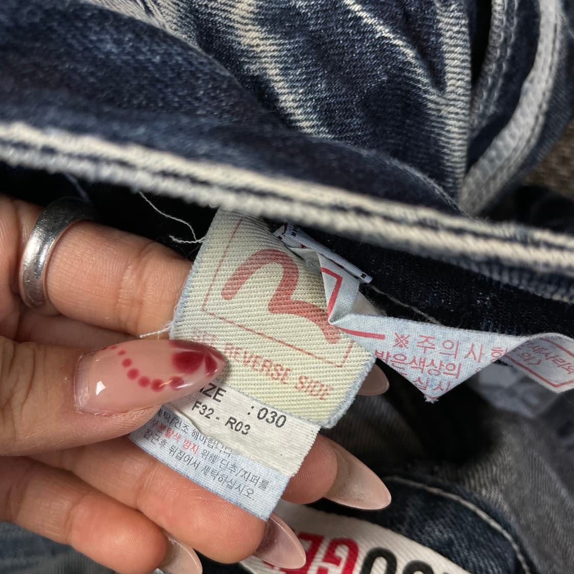 (30) 에비수 진청 워싱 포인트 데님 팬츠 상품이미지4