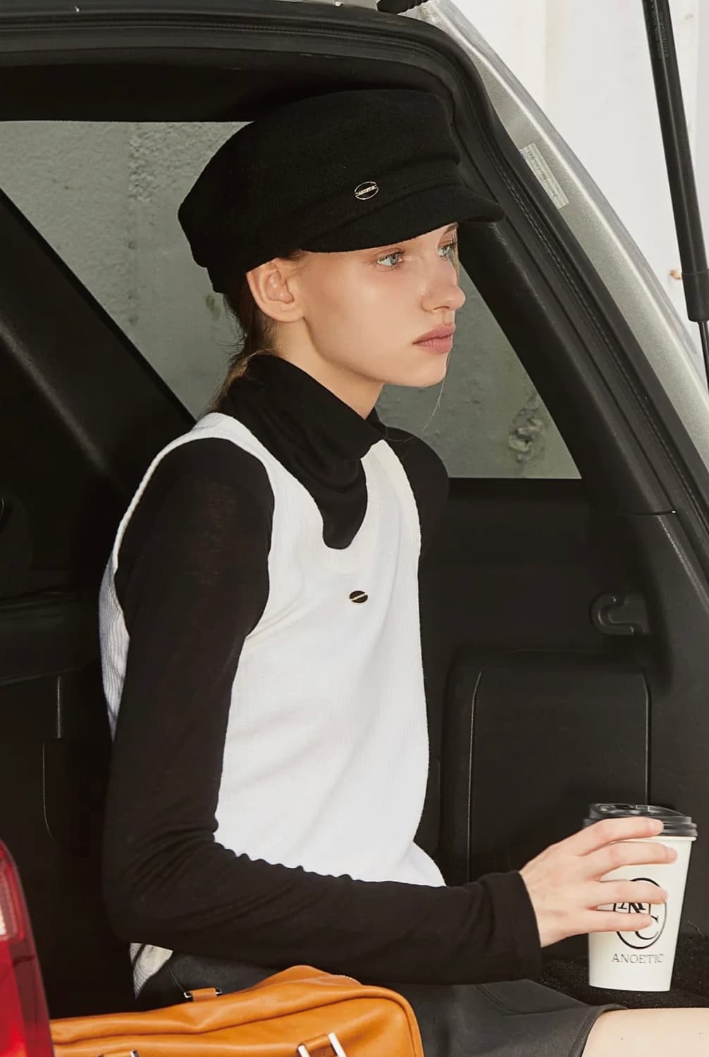 아노에틱 ANC NEWSBOY CAP_BLACK 상품이미지2
