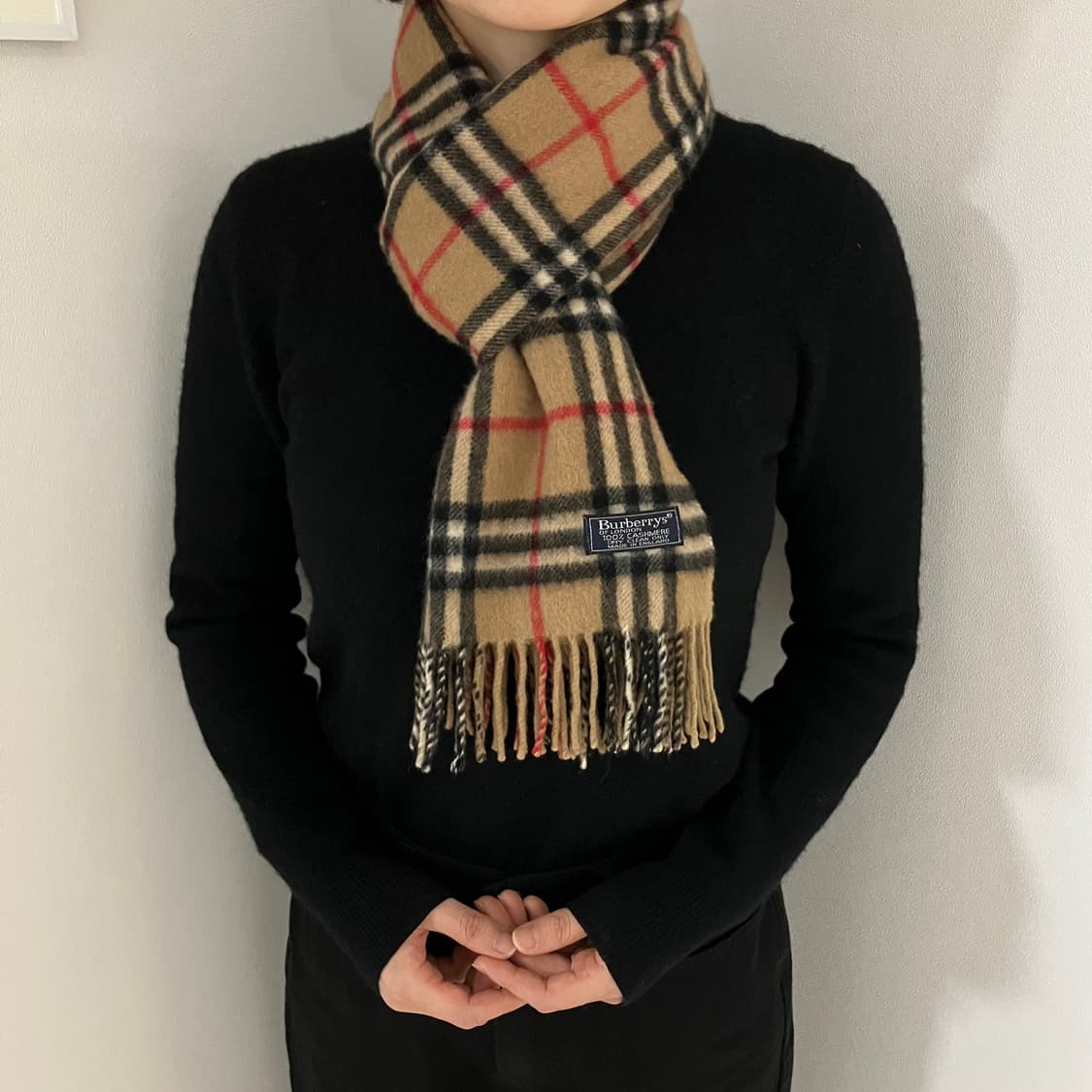 [정품] 버버리 베이지 노바체크 캐시미어 머플러 (burberry) 상품이미지1