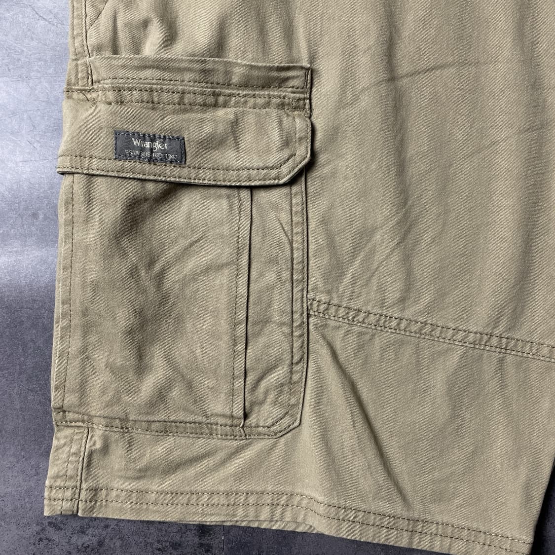 WRANGLER 랭글러 빈티지 베이지 코튼 카고 하프팬츠 A00718 상품이미지4