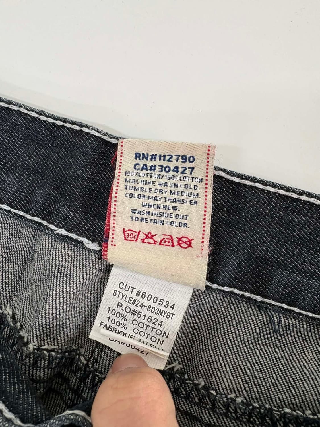 [36] 트루릴리젼 레인보우 빌리 블랙 데님 팬츠 made in usa 상품이미지4