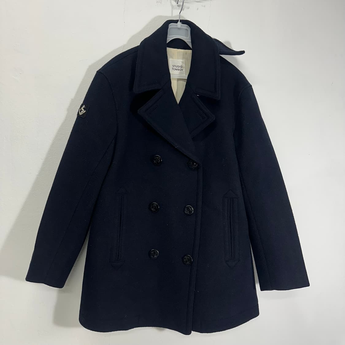 우먼M-L 스튜디오톰보이 다크네이비 해군 피코트 상품이미지1