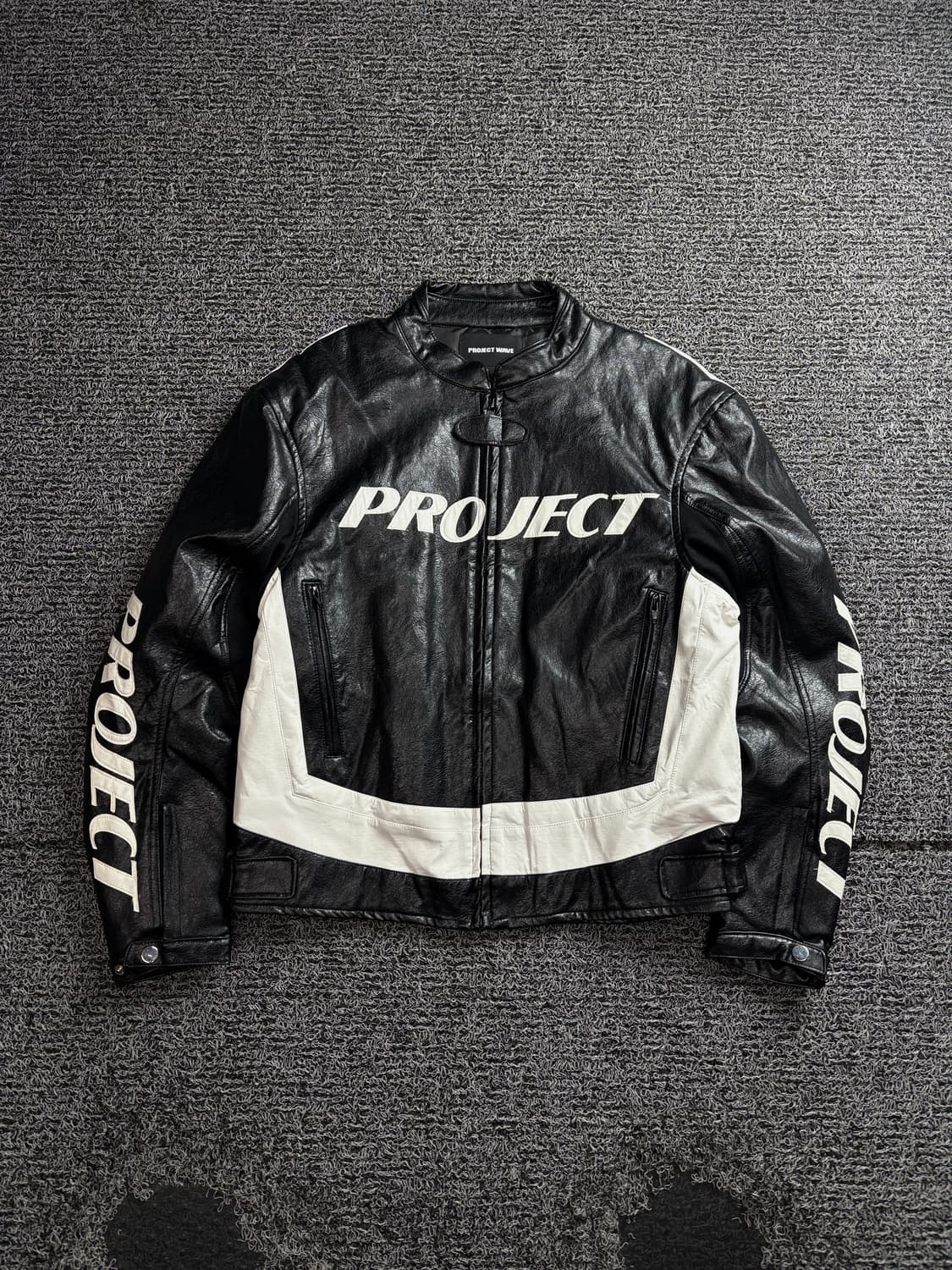 프로젝트 웨이브 디테일 레이싱 레더 자켓 3726 상품이미지2