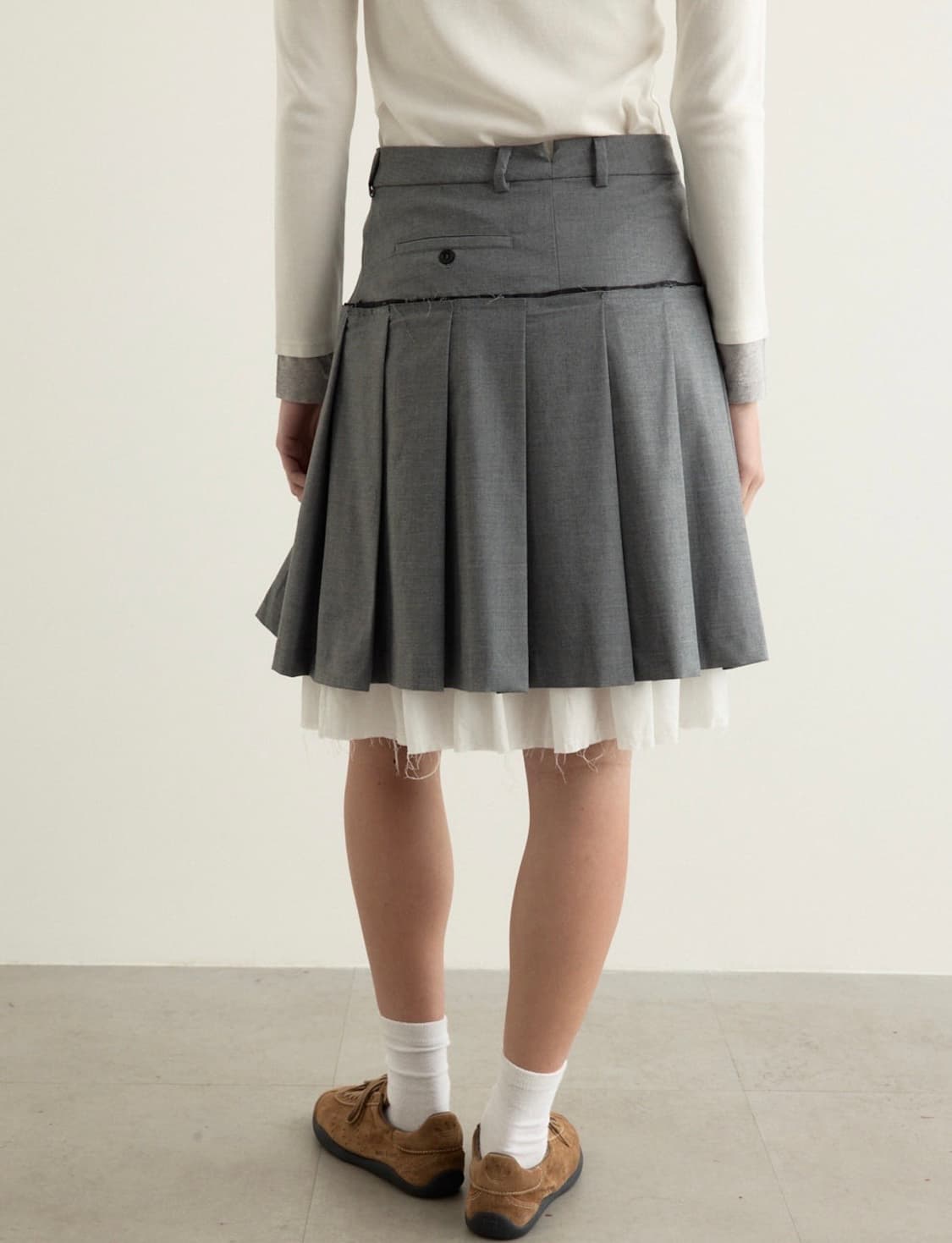 [S,M]기마구아스 TAILORED 레이어드 미디 스커트 상품이미지1