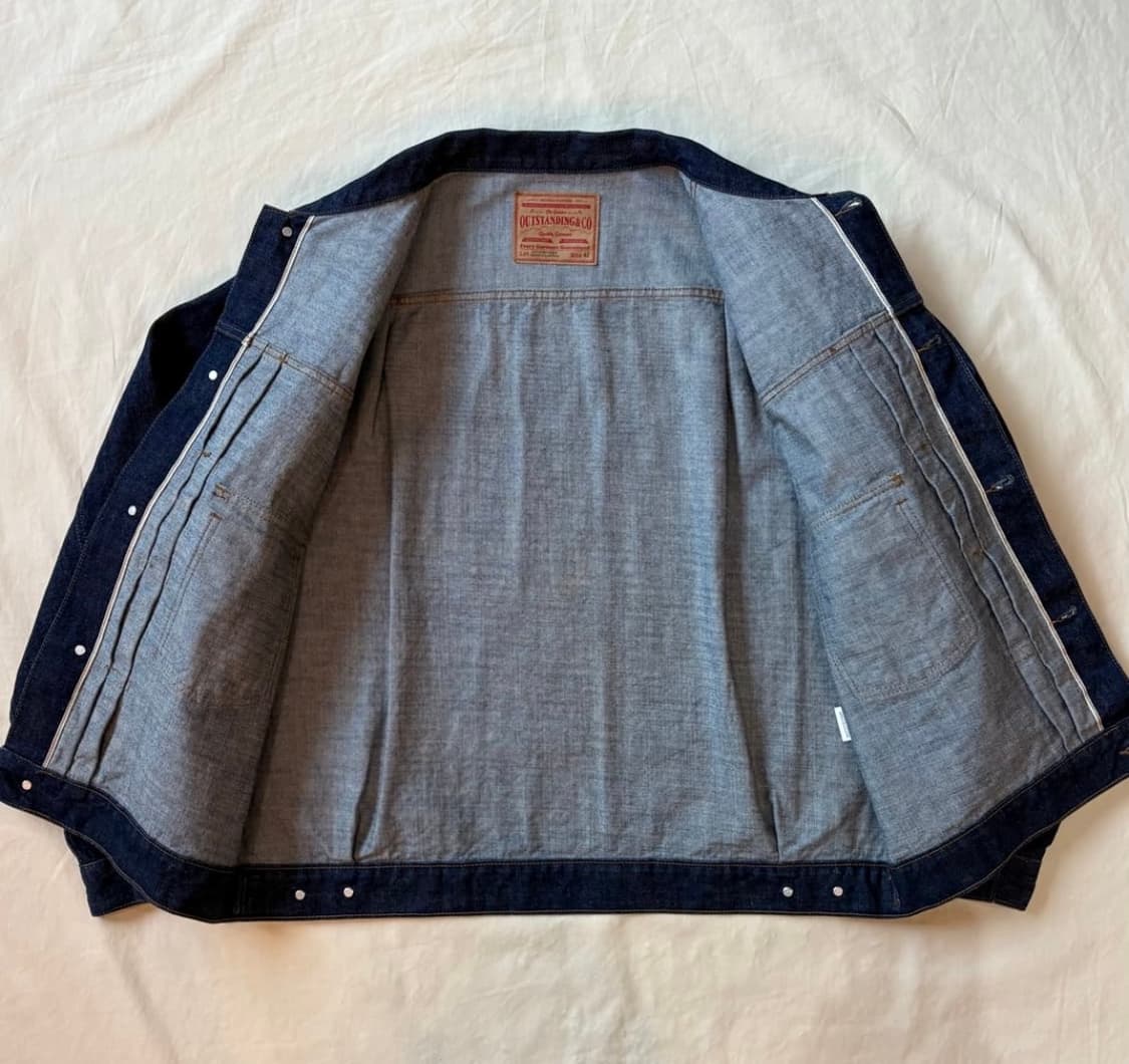 아웃스탠딩 셀비지 데님 자켓 42 상품이미지5