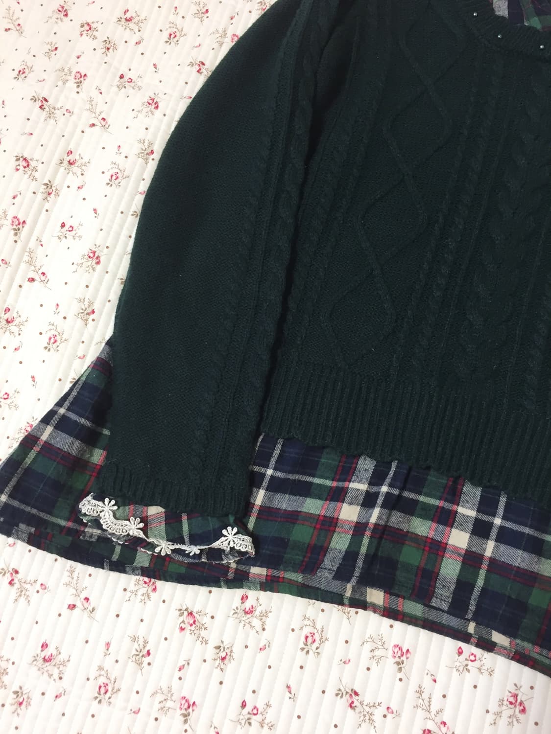 빈티지 엑시즈팜 크리스마스 레이어드 니트 상품이미지3