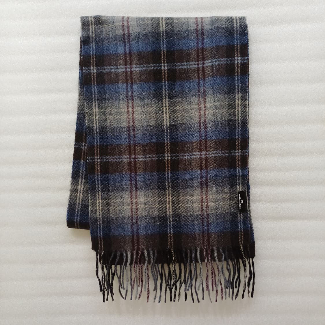 밀라숀 남성 캐시미어 울 체크 머플러 목도리 모직 사랑봉봉 상품이미지3