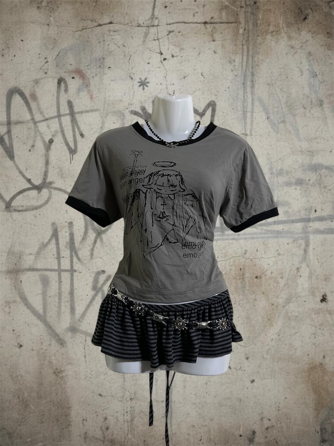 [vintage] emo angel half sleeve 상품이미지1